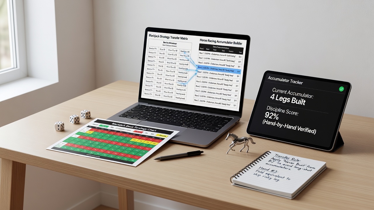 Detailed view of accumulator tracking sheet with blackjack-inspired decision rules