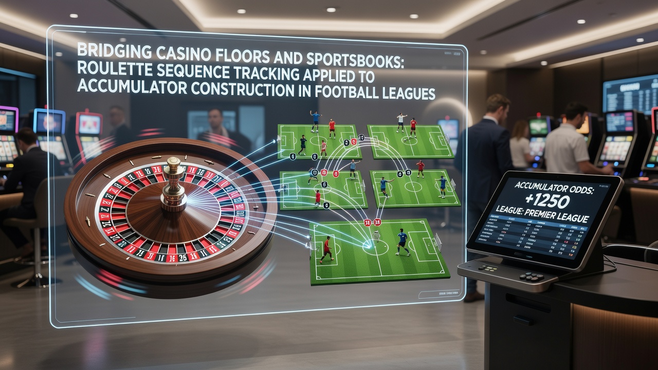 Roulette wheel and football pitch side by side showing sequence tracking concepts