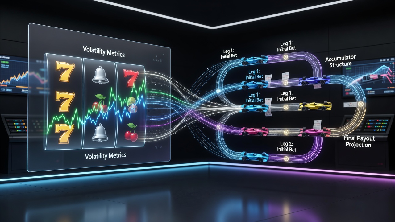 Chart displaying volatility metrics from reel games aligned with racing accumulator structures